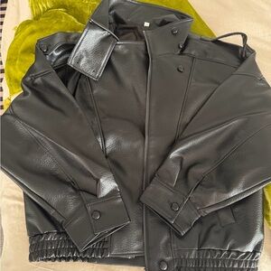 Black Faux Leather Jacket